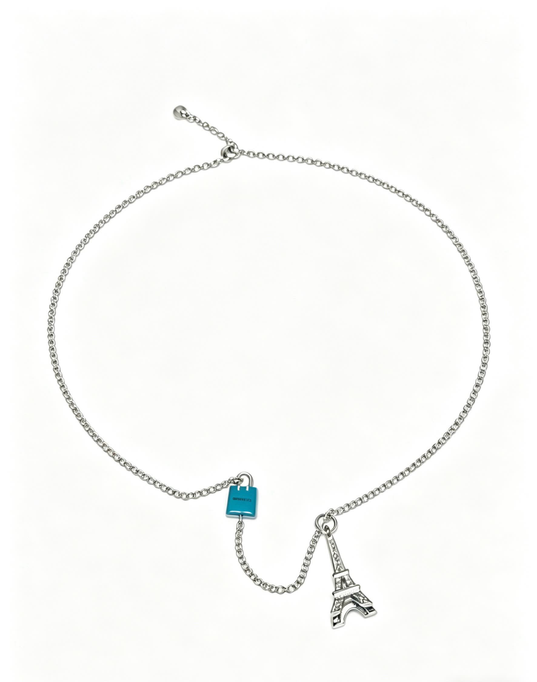 Tiffany & Co Eiffel Tower Charm Necklace